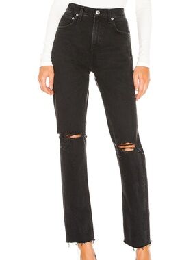 Agolde Cherie high rise straight jeans black- 25